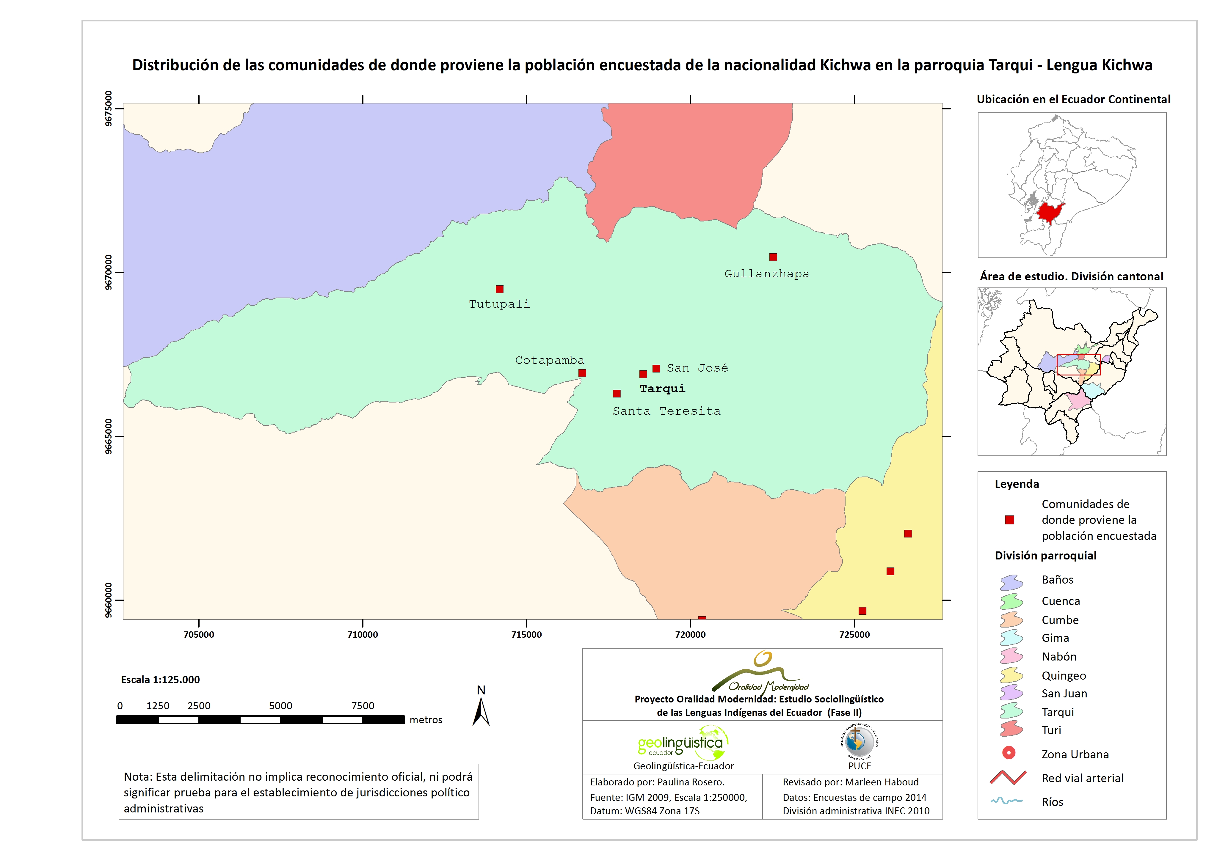 Muestra parroquias Azuay