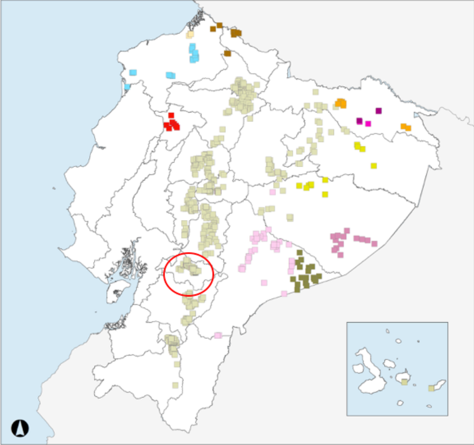 Comunidades de donde proviene la muestra nacional