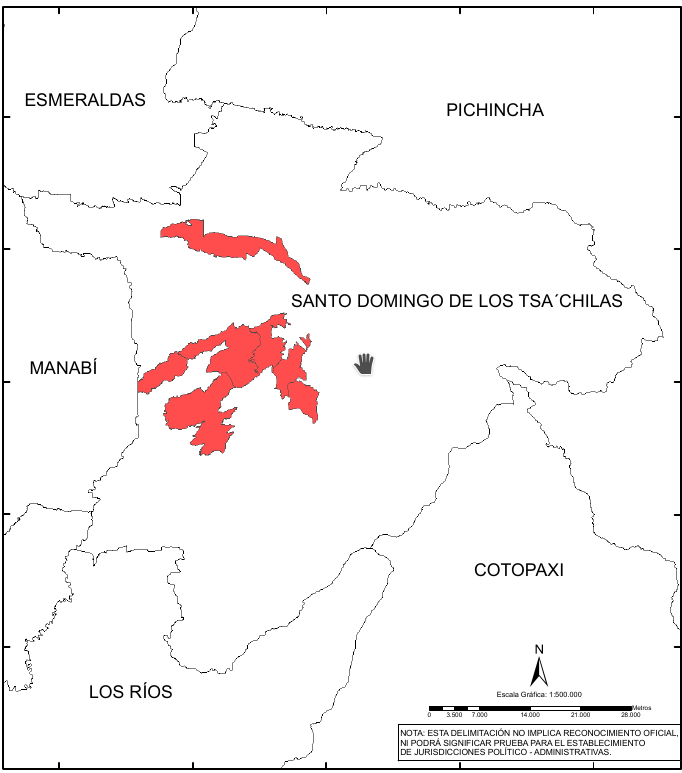 Ubicación Comunidades Tsa’chila