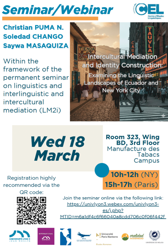 Participación de Christian Puma dentro del Seminario internacional continuo, coorganizado por el programa de investigación Oralidad Modernidad.