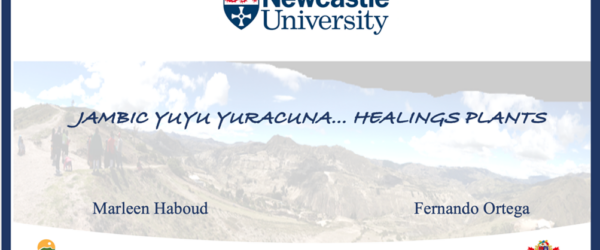 Presentación del libro «Jambic yuyu yuracuna / Plantas y hierbas que curan/ Healing herbs and plants» (Provincia de Cotopaxi, Ecuador) en la Universidad de Newcastle (Reino Unido).