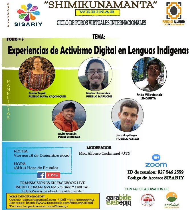 Lenguas indígenas y revitalización en espacios virtuales. Foro 5